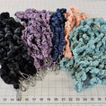 Load image into Gallery viewer, Assorted colors of skinny scrunchie lanyards laying on a cutting mat.
