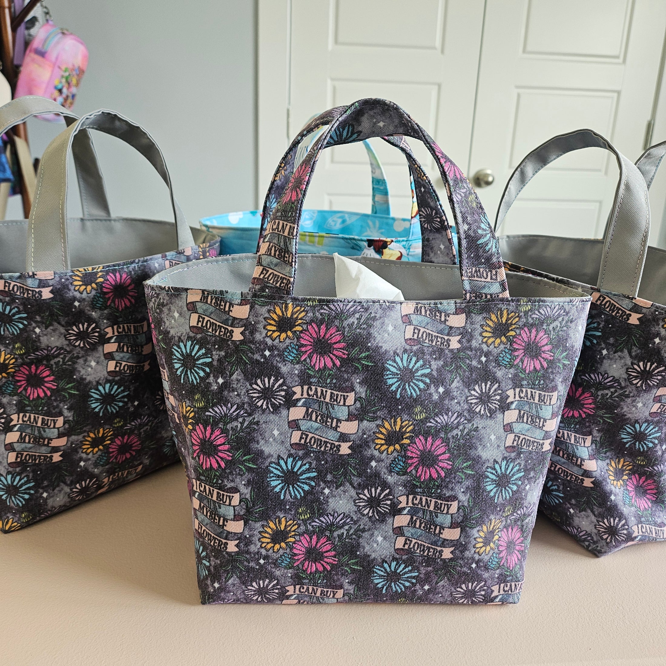 I Can Buy Myself Flowers teacher mini tote
