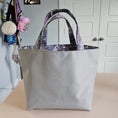 Load image into Gallery viewer, Mini teacher tote in grey canvas
