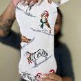 Load image into Gallery viewer, Bone shaped holiday stocking for dogs. 
