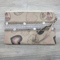 Load image into Gallery viewer, Boho chic wristlet purse with detachable strap.
