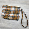 Load image into Gallery viewer, Orange and brown flannel purse for Autumn.

