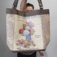 Load image into Gallery viewer, Vintage flower seed tote bag for shoulder carry.
