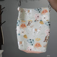 Load image into Gallery viewer, Floral llama convertible crossbody purse with large slip pocket on the back. 
