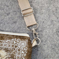 Load image into Gallery viewer, Adjustable seatbelt webbing strap on the heart fairy purse. 
