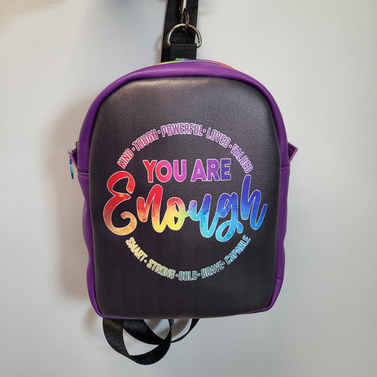 You are enough mental health awareness sling bag. 