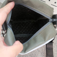 Load image into Gallery viewer, Main compartment of the Emo bag with cotton lining.
