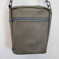 Load image into Gallery viewer, Gray emo crossbody bag.
