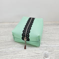 Load image into Gallery viewer, Mint green jelly vinyl boxy pouch.
