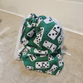 Load image into Gallery viewer, Dominoes drawstring storage bag.
