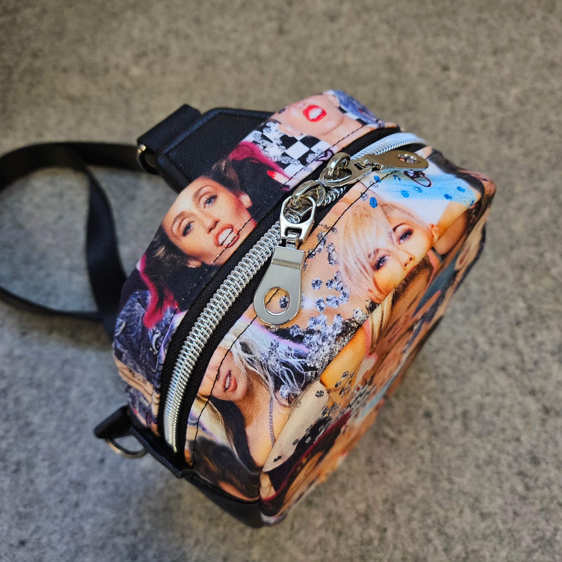 Miley smilers mini backpack sling bag.