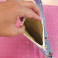 Load image into Gallery viewer, Main compartment of the light blue bubble tea sling bag.
