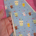 Load image into Gallery viewer, Bubble tea sling bag with exterior zipper pocket.
