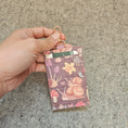 Load image into Gallery viewer, Purple and pink cork wallet with snails and mushrooms.
