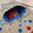 Load image into Gallery viewer, Drawstring bag for scrabble tiles.
