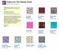 Load image into Gallery viewer, Screenshot of fabric options for the steady hand custom orders.
