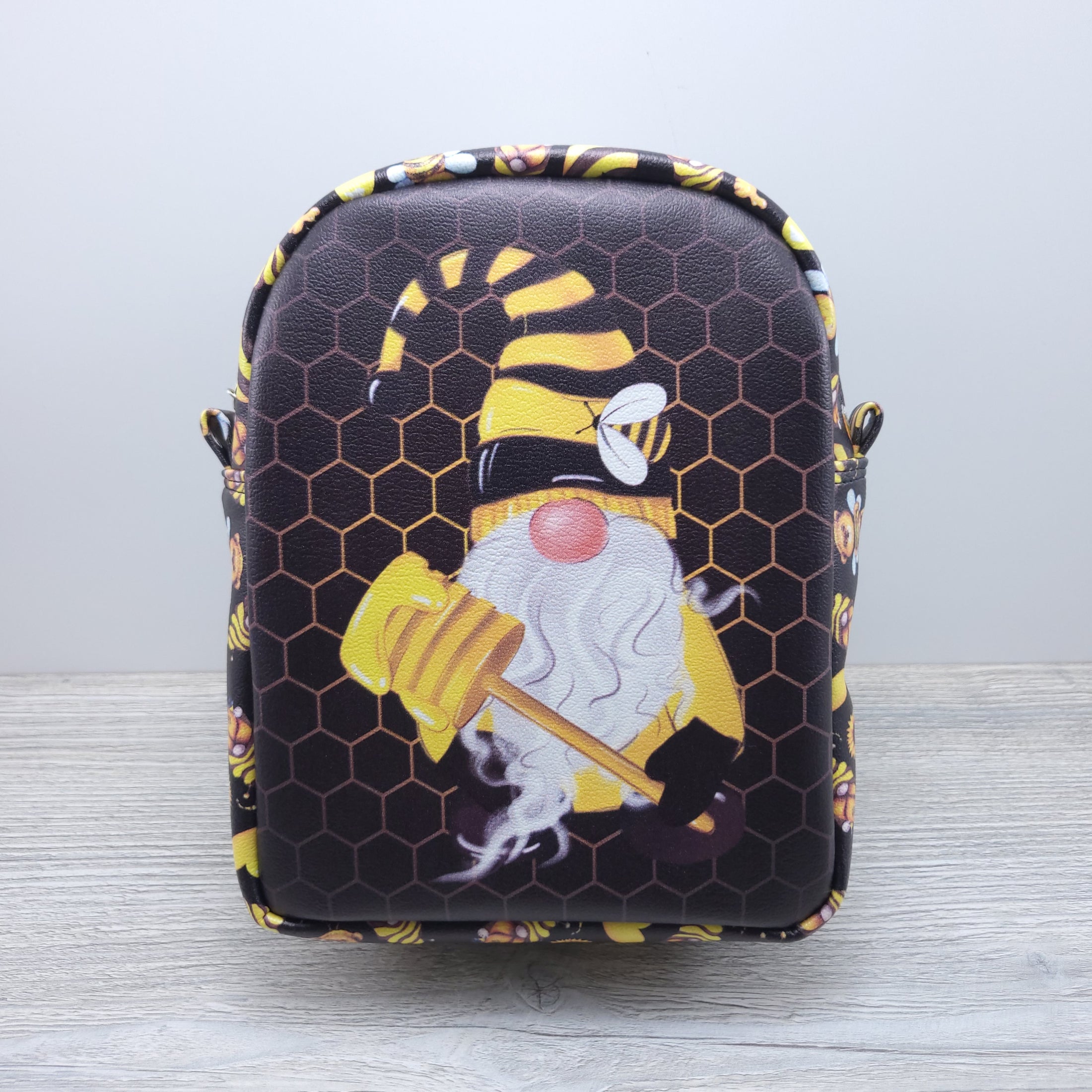 crossbody backpack purse mini Honey Bee Gnome Sling Crossbody Mini Backpack with Detachable & Adjustable Strap
