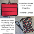 Load image into Gallery viewer, Imperfect buttons and snaps deluxe stitch marker organizer.
