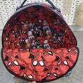 Load image into Gallery viewer, Interior of spiderman backpack.
