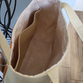 Load image into Gallery viewer, Interior of let the sunshine in shoulder bag.
