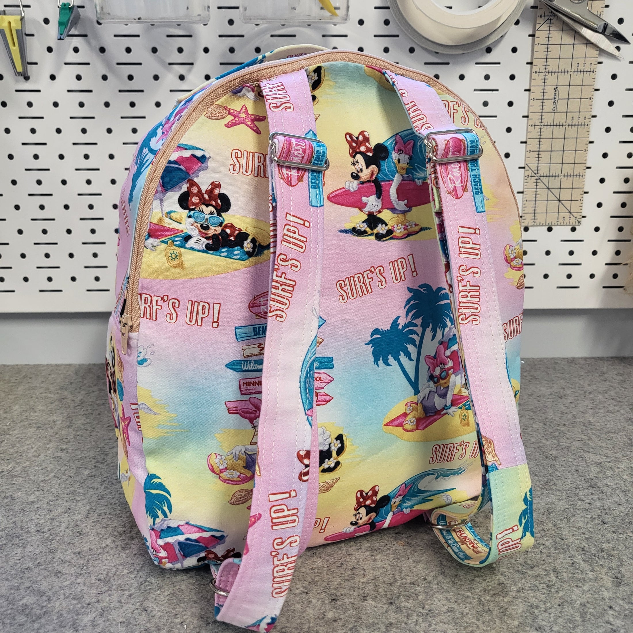 Disney inspired minnie backpack with adjustable straps. 