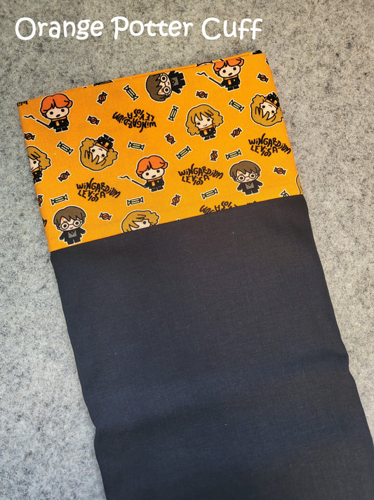 Orange potter cuff halloween pillowcase.