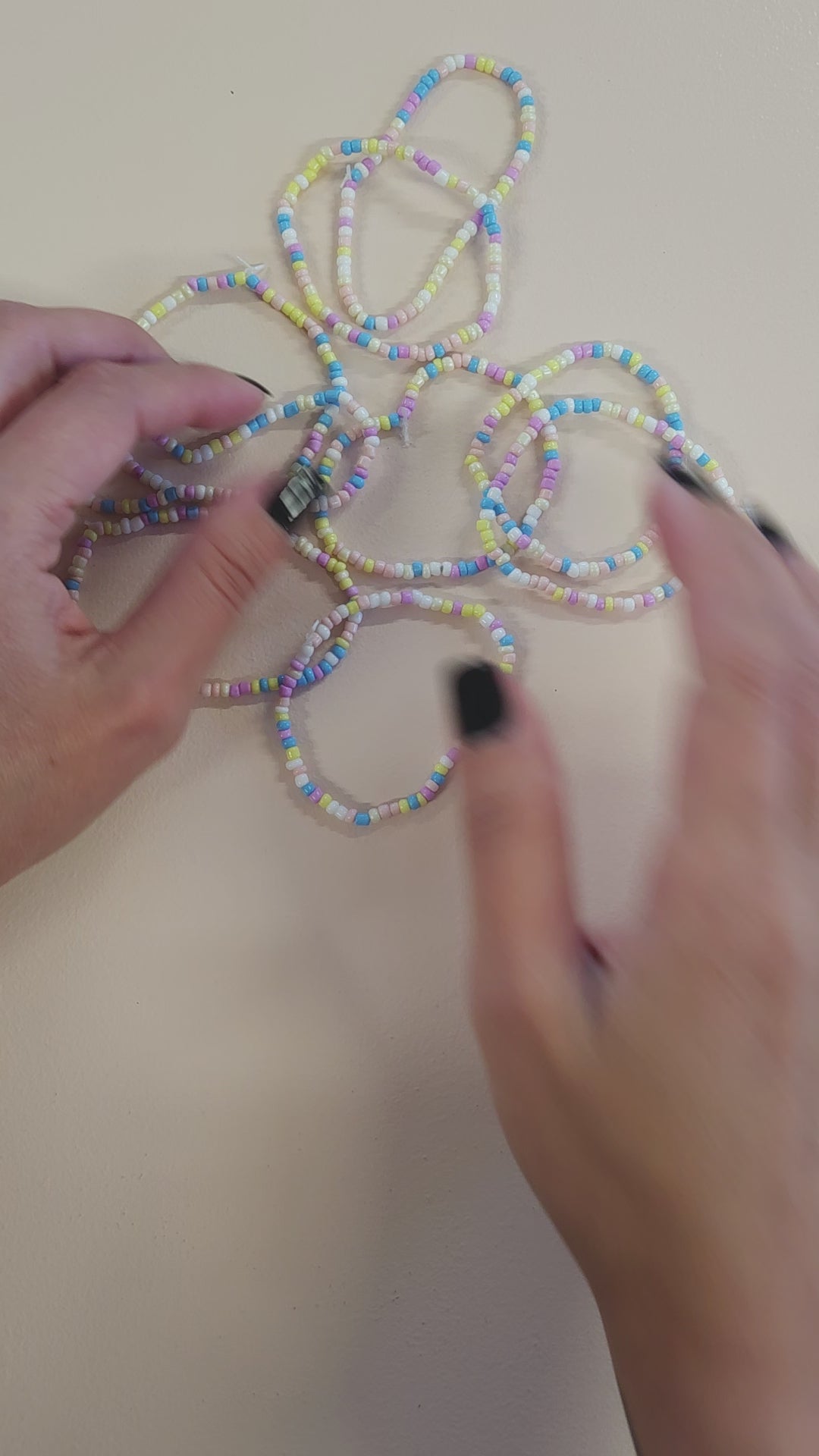 Video of the Easter themed friendship bracelets. 