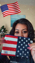 Load and play video in Gallery viewer, Small Flat Zipper Pouch U.S. Flag
