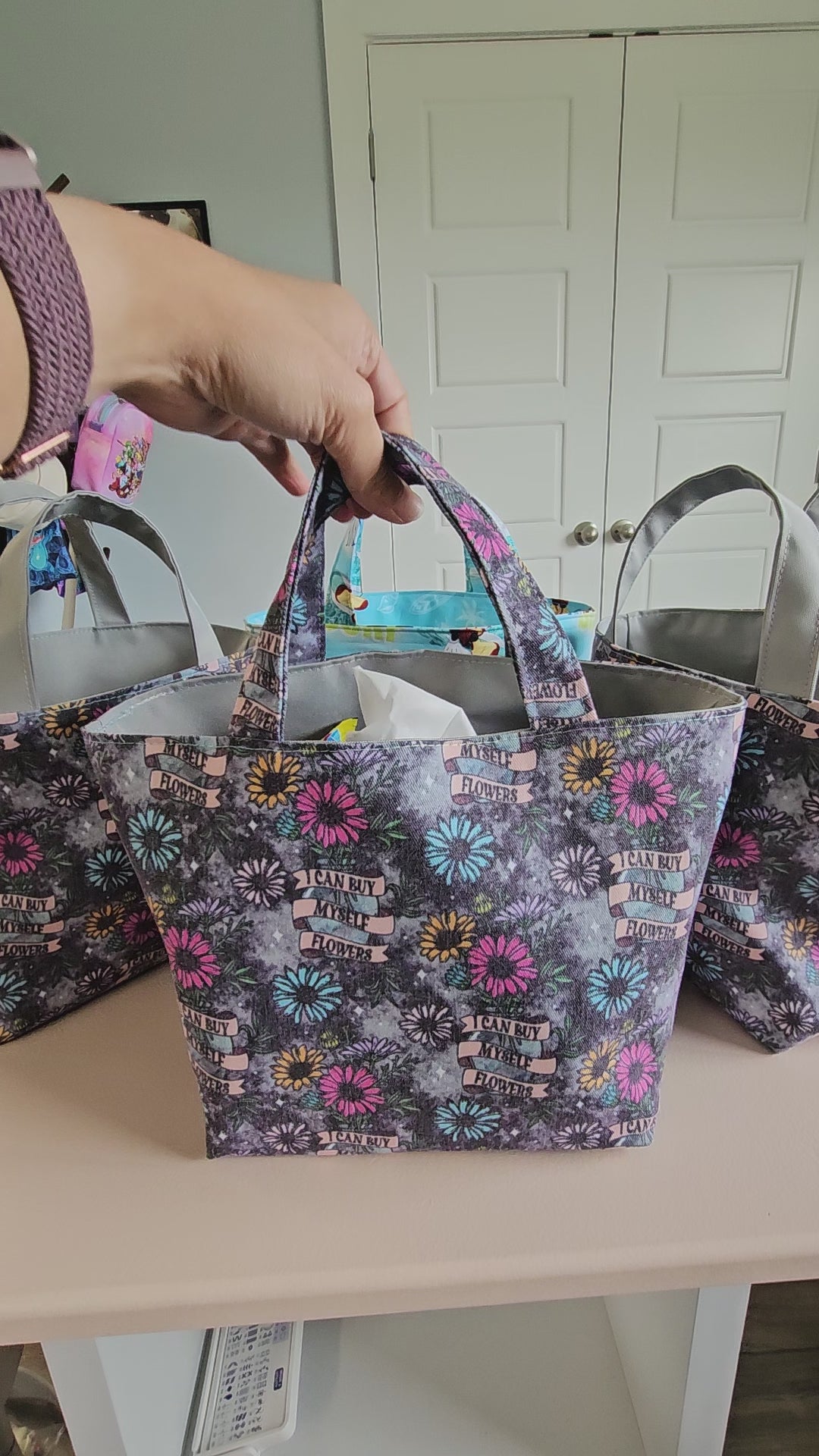 Short video of mini teacher tote and recess bag.