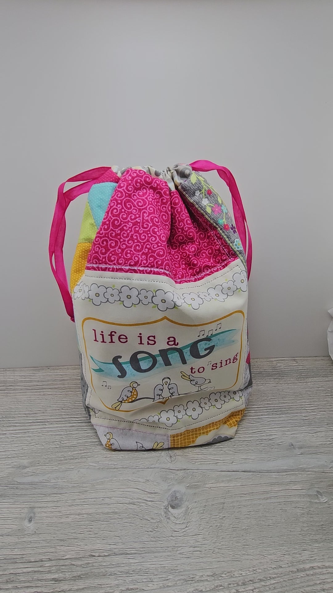 Video of the Life is a song to sing drawstring storage bag. 