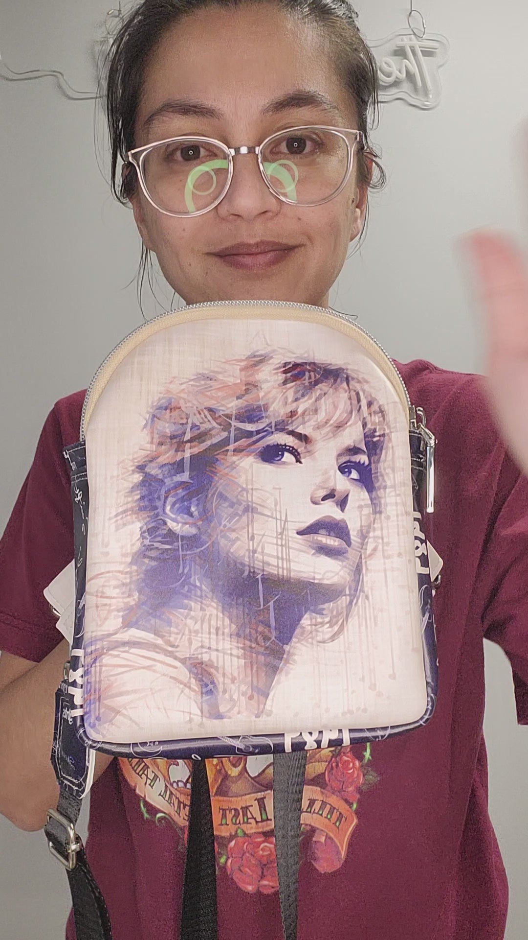 Video of the Swiftie Sling Bag. 