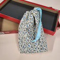 Load image into Gallery viewer, Scrabble drawstring bag with letter tiles.
