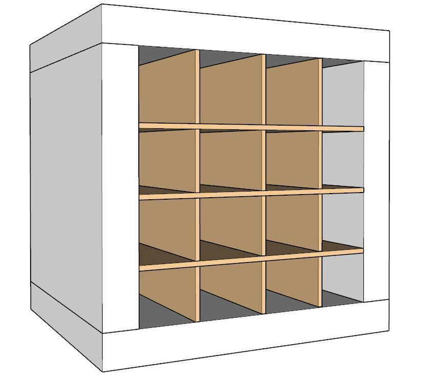 Modular Cube Inserts 16 Cubby Cube Insert for Cube Storage Shelves – The Steady Hand