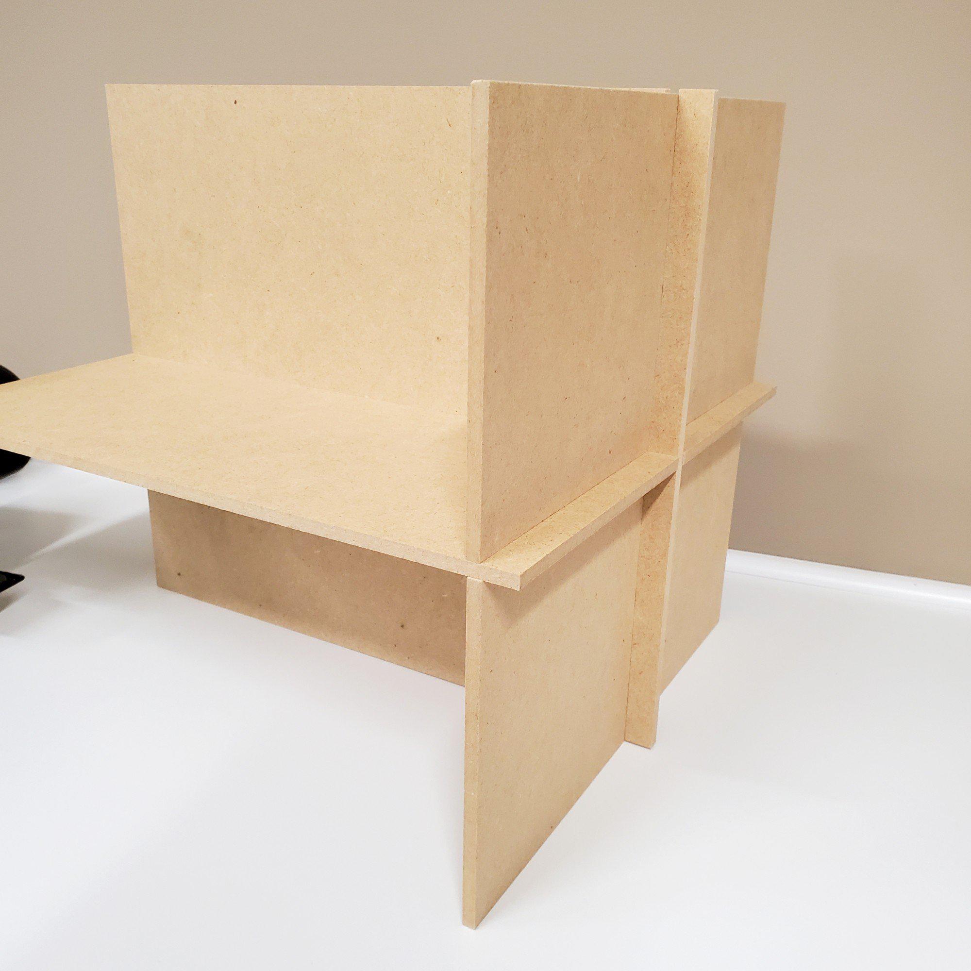 Back view of 4 Cubby Cube Insert for Cube Storage Shelves-The Steady Hand