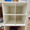 Load image into Gallery viewer, 4 Cubby Cube Insert for Cube Storage Shelves, Unfinished or White-The Steady Hand
