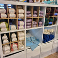Load image into Gallery viewer, 6 Cubby Cube Insert for Cube Storage Shelves, unfinished, storing yarn skeins in a yarn shop-The Steady Hand
