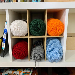 6 Cubby Cube Insert for Cube Storage Shelves, unfinished, storing yarn skeins-The Steady Hand
