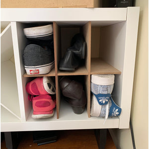 6 Cubby Cube Insert for Cube Storage Shelves, Unfinished, storing shoes-The Steady Hand