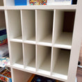 Load image into Gallery viewer, 8 Cubby Cube Insert for Cube Storage Shelves, Unfinished or White-The Steady Hand
