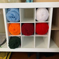 Load image into Gallery viewer, 9 Cubby Cube Insert for Cube Storage Shelves, Unfinished or White organizing yarn skeins-The Steady Hand
