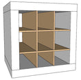 Load image into Gallery viewer, 9 Cubby Cube Insert for Cube Storage Shelves The Steady Hand
