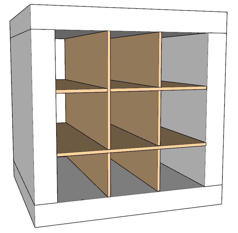 9 Cubby Cube Insert for Cube Storage Shelves The Steady Hand