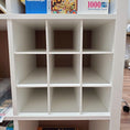 Load image into Gallery viewer, 9 Cubby Cube Insert for Cube Storage Shelves, Unfinished or White-The Steady Hand

