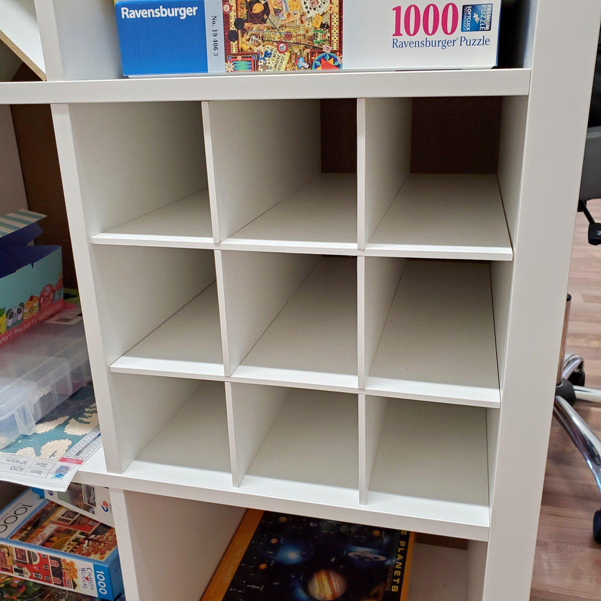 Modular Cube Inserts 9 Cubby Cube Insert for Cube Storage Shelves – The Steady Hand