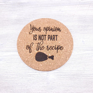 Funny Kitchen Sayings and Phrases Cork Trivet-The Steady Hand