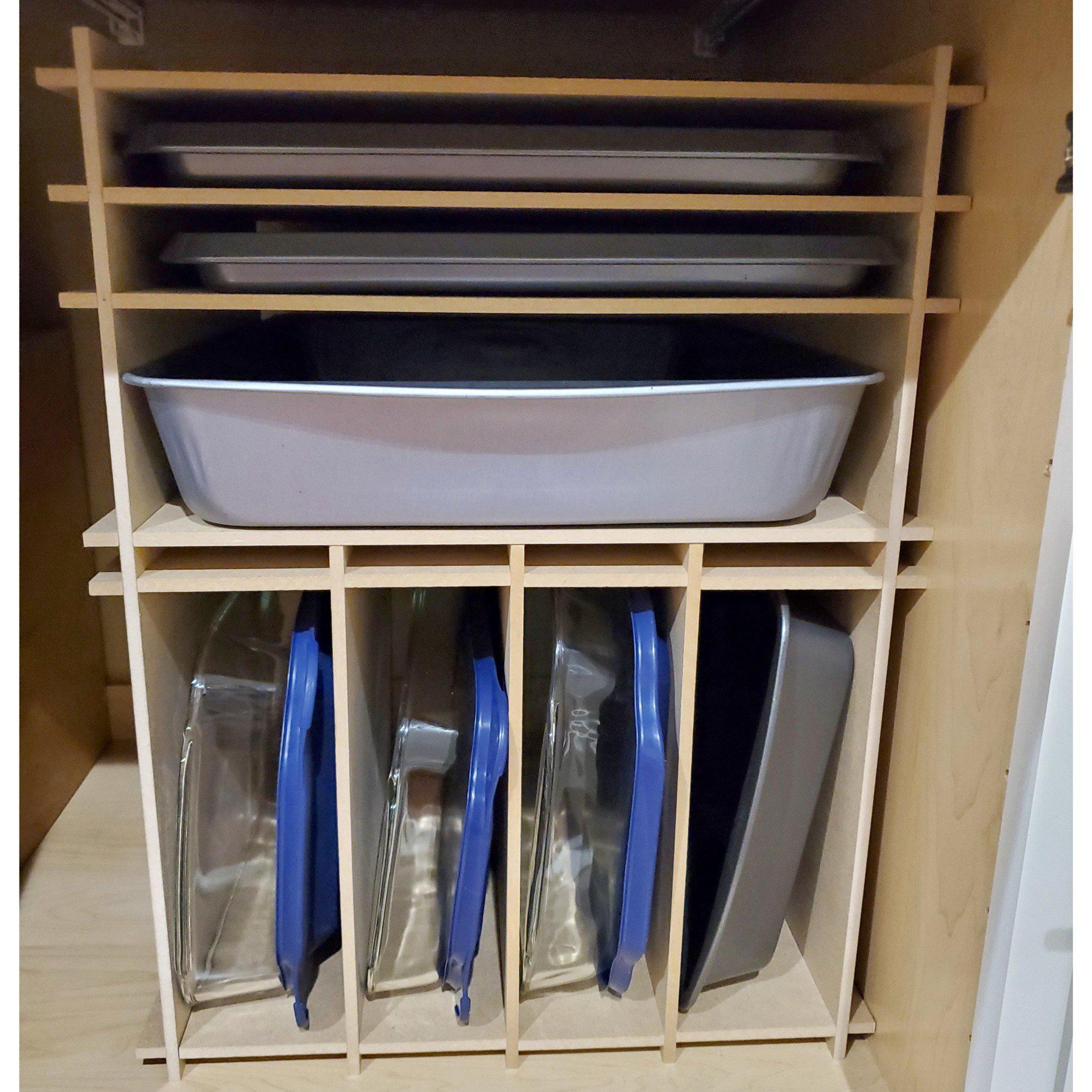 Kitchen Cabinet Baking Pan Storage Organizer-The Steady Hand