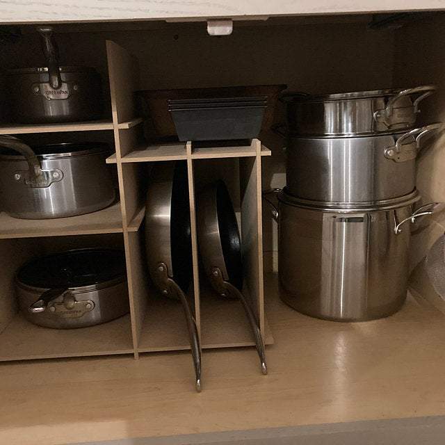 Kitchen Cabinet Pot and Pan Storage Organizer-The Steady Hand