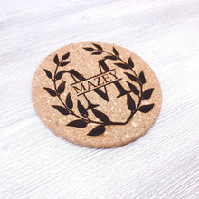 Personalized Cork Trivet, Engraved Pot Holder, Home Décor Gift, Hot Pad, Monogrammed, Last Name Design-The Steady Hand