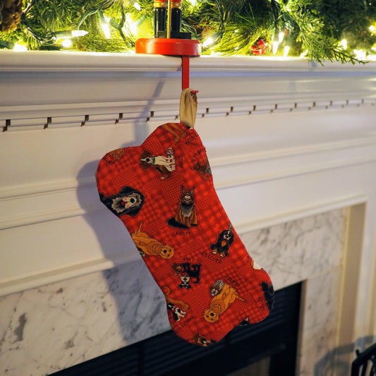 Rescued and Loved Bone Shaped Holiday Stocking-The Steady Hand