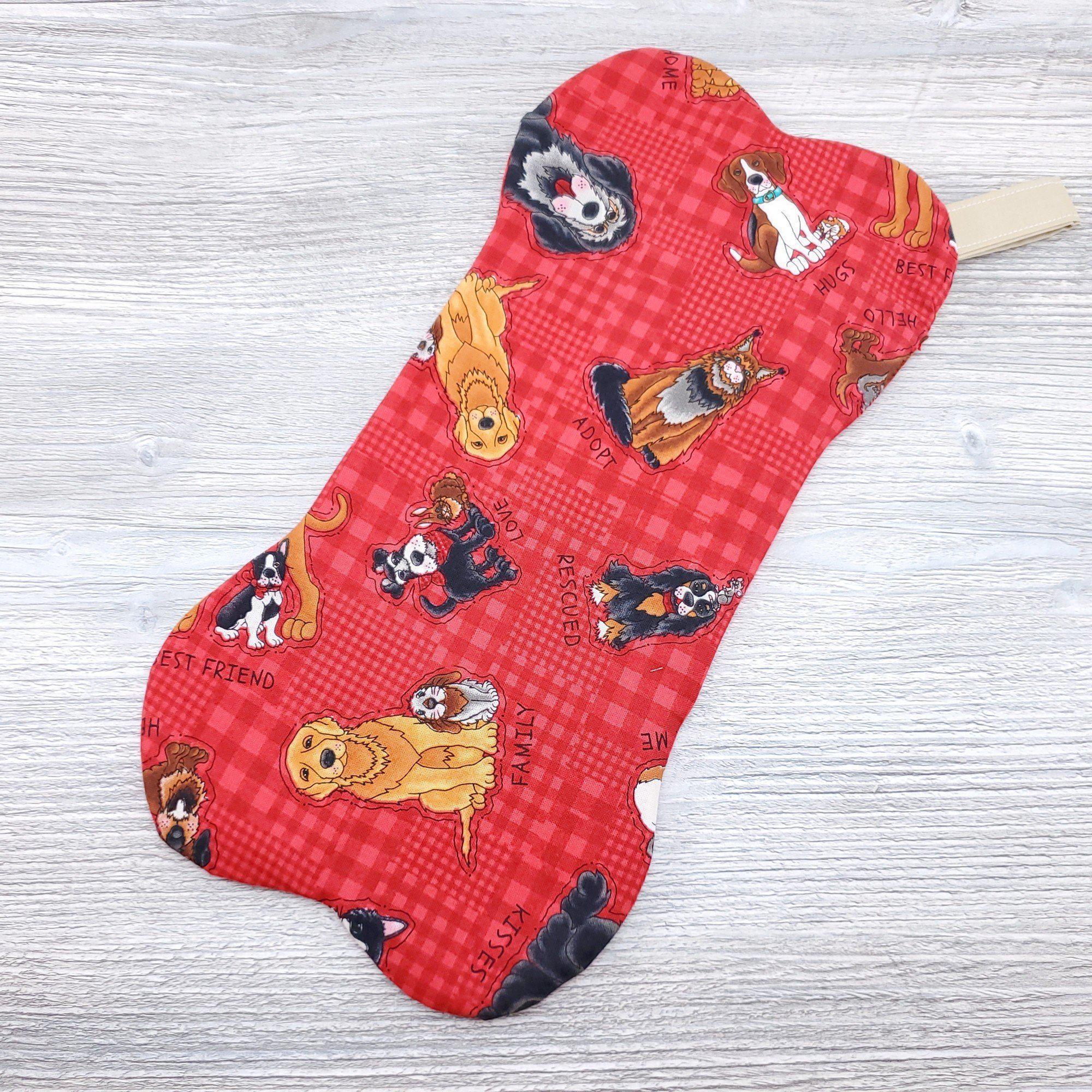Rescued and Loved Bone Shaped Holiday Stocking-The Steady Hand